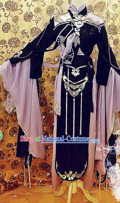 Chinese Women Royal Hanbok Kimono Stage Opera Costume Dresses Costume Ancient Cosplay Complete Set