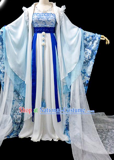 Chinese Women Royal Hanbok Kimono Stage Opera Costume Dresses Costume Ancient Cosplay Complete Set