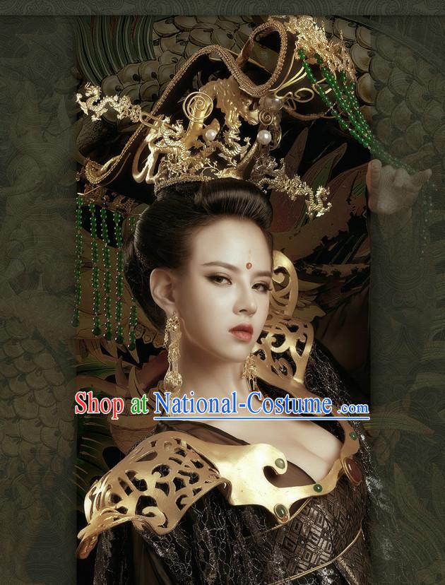 Chinese Ancient Style Emperor Hat Empress Crown Wedding Hat Dragon Headwear