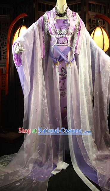 Chinese Traditional Princess Royal Stage Hanfu Hanbok Kimono Costume Dresses Costume Ancient Garment Complete Set