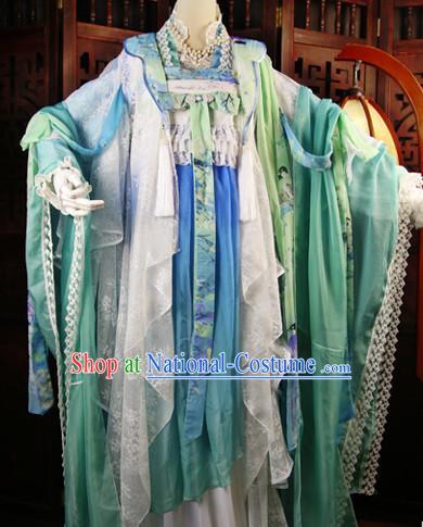 Chinese Traditional Princess Royal Stage Hanfu Hanbok Kimono Costume Dresses Costume Ancient Garment Complete Set