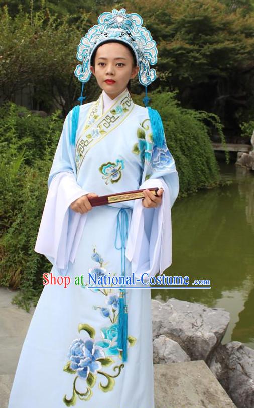 Chinese Opera Stage Costume Embroidered Hanfu Dress Gown Costumes Ancient Costume Clothing Complete Set