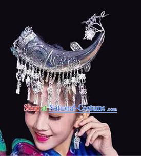 Chinese Miao Silver Headpieces