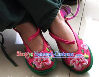 Chinese Handmade Embroidered Shoes Wedding Shoes Kung Fu Wushu Shoes Womens Shoes Opera Shoes Hanfu Shoes Dance Shoes