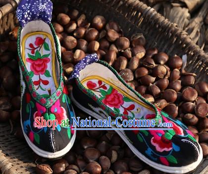 Chinese Handmade Embroidered Shoes Wedding Shoes Kung Fu Wushu Shoes Womens Shoes Opera Shoes Hanfu Shoes Dance Shoes