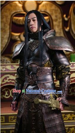 Chinese Ancient General Hero Body Armor Costumes Complete Set for Men