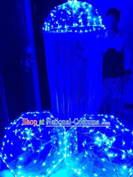 LED Jelly Fish Umbrella Professional Stage Performance Dancing Dance Props