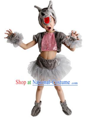 Stage Performance Wolf Dance Costumes Complete Set for Kids or Adults