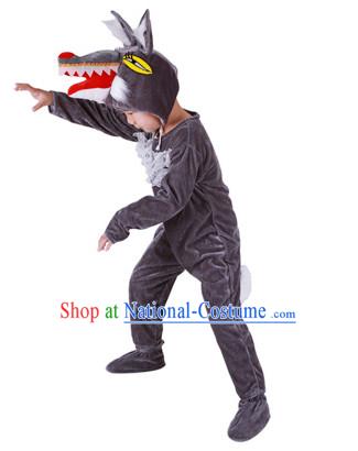 Stage Performance Wolf Dance Costumes Complete Set for Kids or Adults