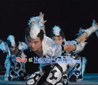 Professional Stage Performance Wolf Dance Costumes Complete Set for Boys or Men