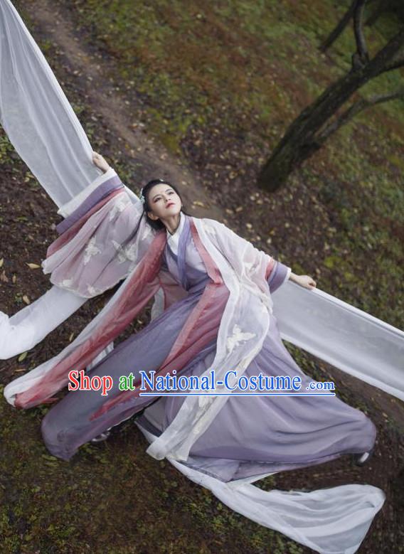 Ancient Chinese Women Clothing Traditional Hanfu Hanbok Kimono Dress National Costume Dresses Complete Set