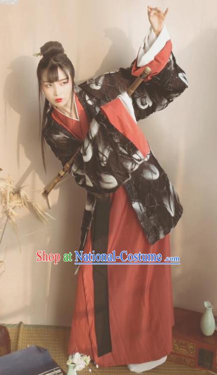 Ancient Chinese Women Clothing Traditional Hanfu Hanbok Kimono Dress National Costume Dresses Complete Set