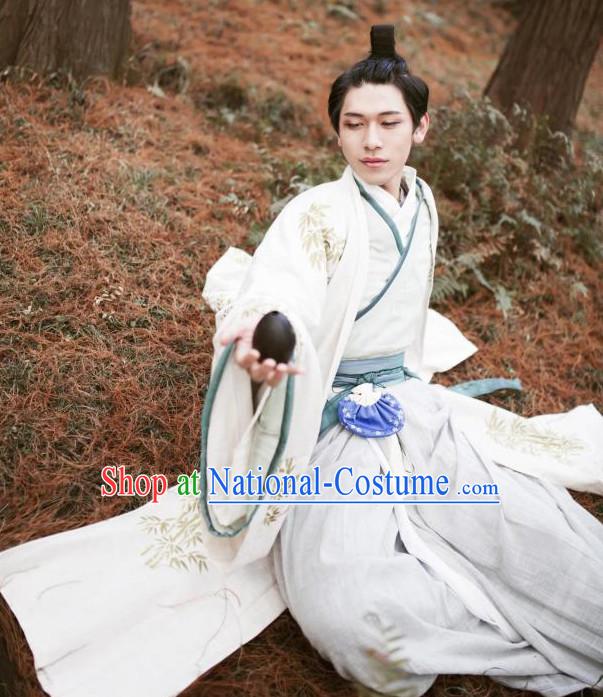 Ancient Chinese Men Clothing Traditional Hanfu Hanbok Kimono Dress National Costume Dresses Complete Set