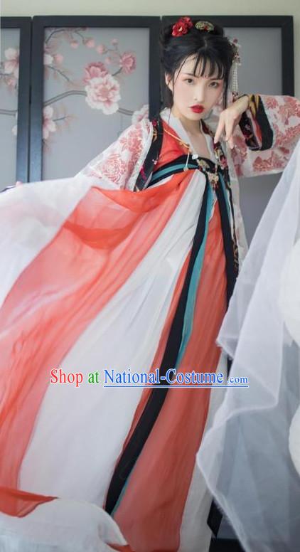 Ancient Chinese Clothing Traditional Hanfu Hanbok Kimono Dress National Costume Dresses Complete Set