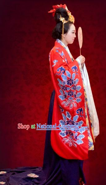 Ancient Chinese Dresses Traditional Royal Stage Hanfu Classical Dress Costumes Clothing