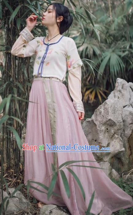 Ancient Chinese Clothing Traditional Hanfu Hanbok Kimono Dress National Costume Dresses Complete Set