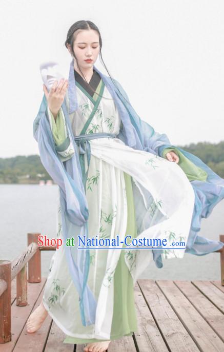 Ancient Chinese Women Clothing Traditional Hanfu Hanbok Kimono Dress National Costume Dresses Complete Set