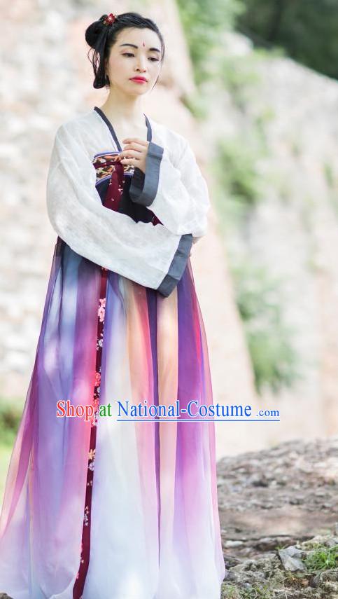 Ancient Chinese Women Clothing Traditional Hanfu Hanbok Kimono Dress National Costume Dresses Complete Set