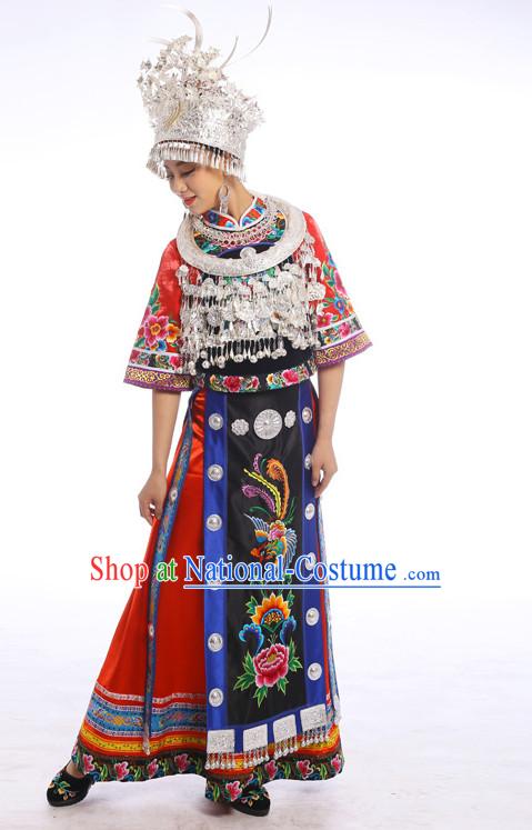 Chinese Miao Clothing Miao Clothes Minority Dresses Ethnic Costumes Complete Set for Women