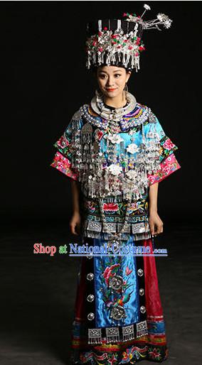 Chinese Miao Clothing Miao Clothes Minority Dresses Ethnic Costumes Complete Set for Women