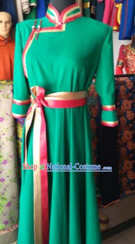 Chinese Mongolian Minority Mongol Women Dress Mongolia Minority Dresses Ethnic Mongolian Costume Complete Set