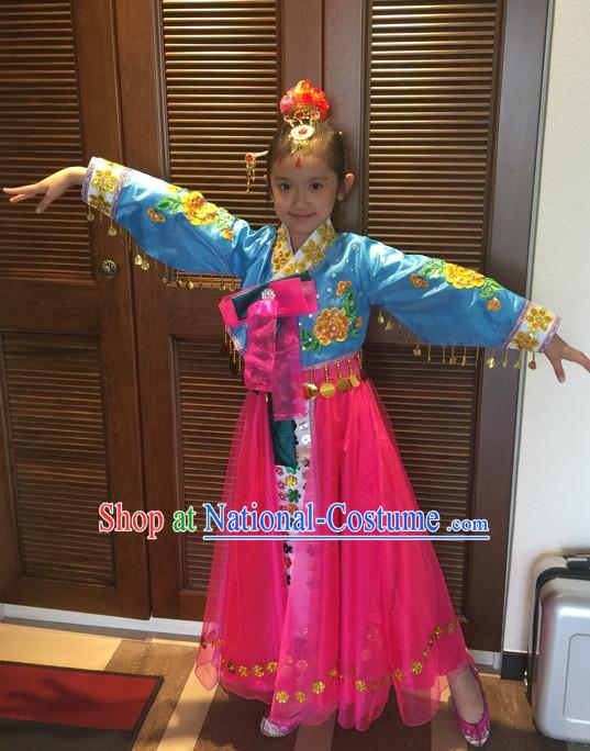 Chinese Korean Minority Dance Costume Dance Costumes Fan Dance Umbrella Ribbon Fans Dance Fan Water Sleeve Costume