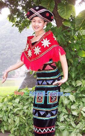 Chinese Stage Ethnic Style Costume Dance Costumes Fan Dance Umbrella Ribbon Fans Dance Fan Water Sleeve Costume for Women