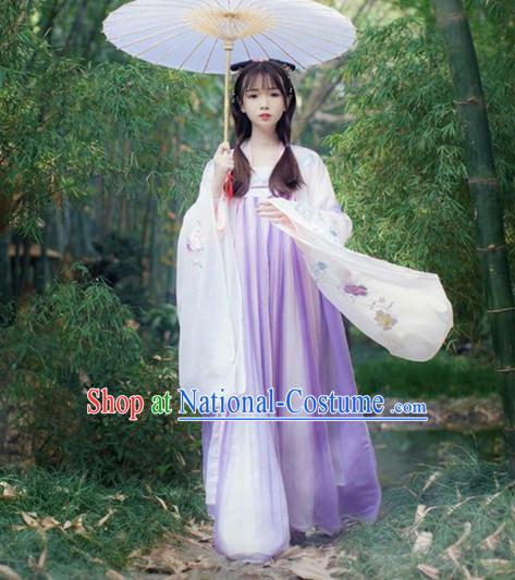 Purple Ancient Chinese Women Dresses Hanfu Girls China Classical Clothing Histroical Dress Traditional National Costume Complete Set