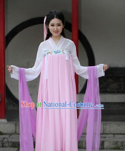 Ancient Chinese Women Dresses Pink Hanfu Girls China Classical Clothing Histroical Dress Traditional National Costume Complete Set