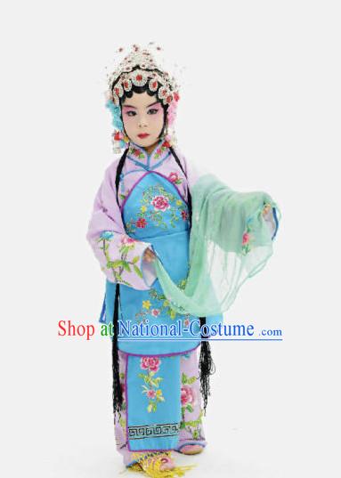 Ancient Chinese Children Opera Costumes Peking Opera Official Costume Historical Dress Traditional National Costume Complete Set