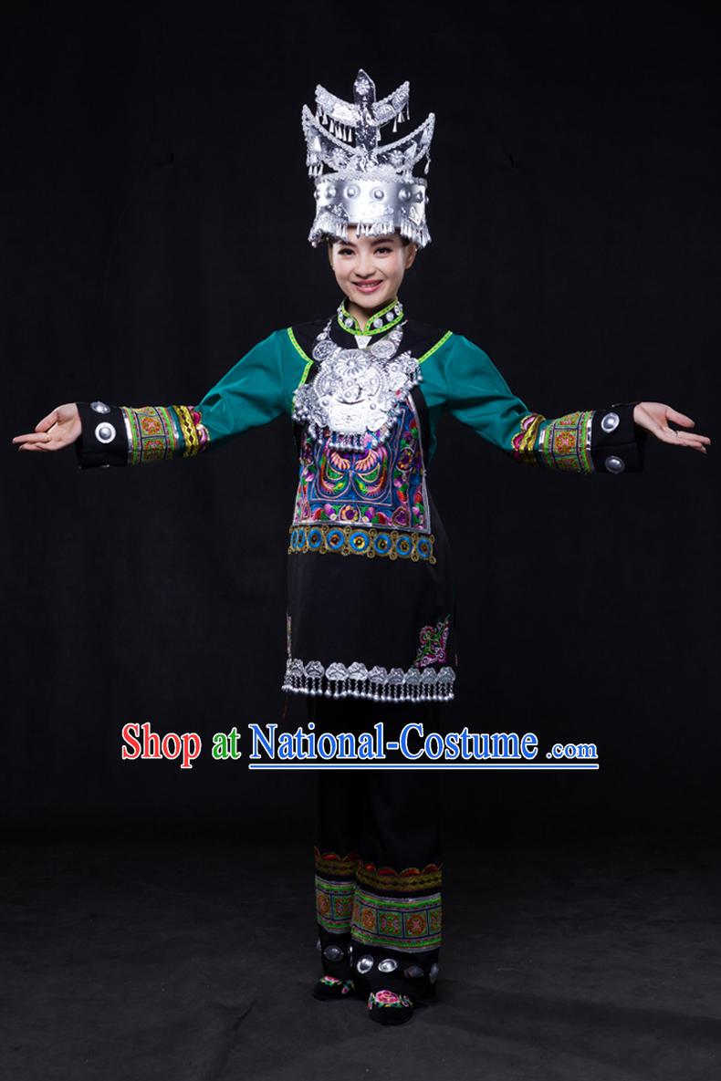 Miao Minority Women Dresses Ethnic Clothing Minority Dance Costume Minority Dress