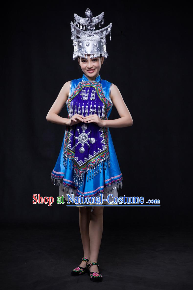 Miao Minority Women Dresses Ethnic Clothing Minority Dance Costume Minority Dress