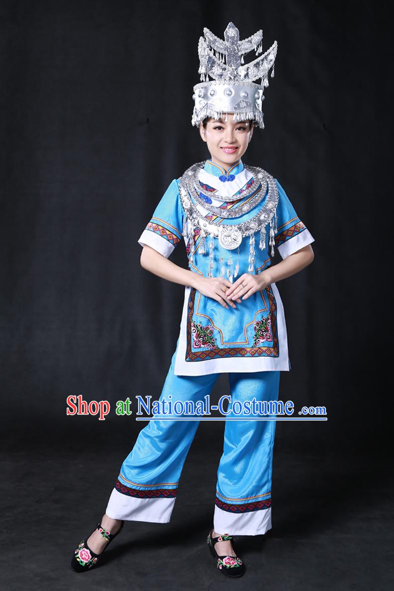 Miao Minority Women Dresses Ethnic Clothing Minority Hmong Dance Costume Minority Dress