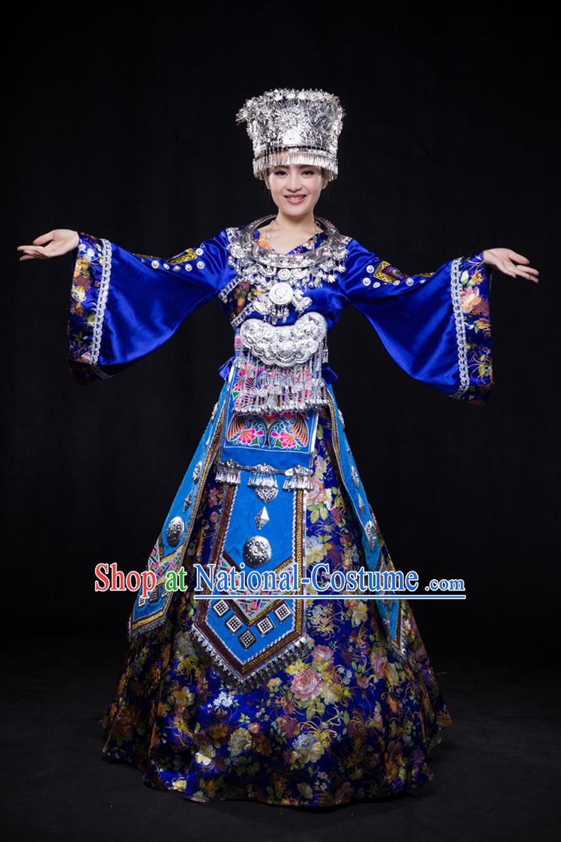 Miao Minority Women Dresses Ethnic Clothing Minority Hmong Dance Costume Minority Dress