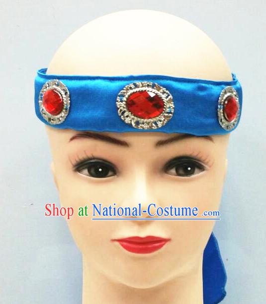 Chinese Handmade Mongolian Women Headwear Minority Mongol Hat Mongolia Headpieces Headband