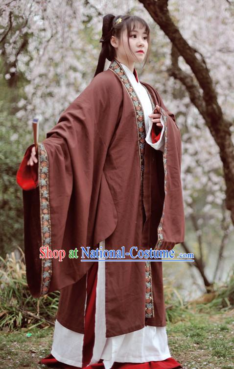 Chinese Han Dynasty White Hanfu Drama Performance Festival Celebration China Film Beauty Dress Rental Garment and Headpieces