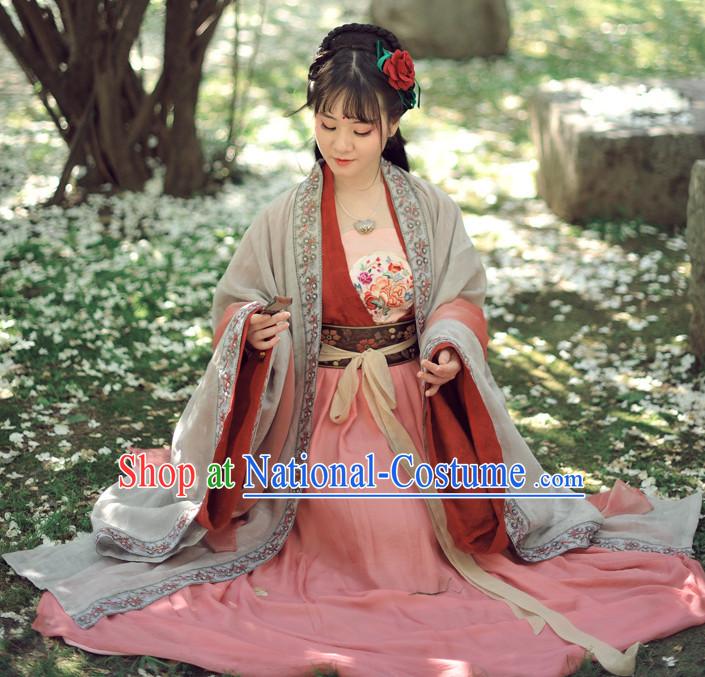 Chinese Han Dynasty Princess Hanfu Drama Performance Festival Celebration China Film Beauty Dress Rental Garment and Headpieces