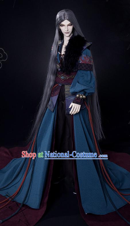 Ancient Chinese Knight Samurai Men Costumes Clothing Traditional Costumes Hanfu Complete Set