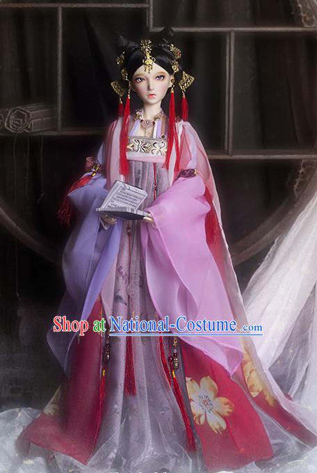 Ancient Chinese Princess Costumes Clothing Traditional Costumes Hanfu and Accessories Complete Set