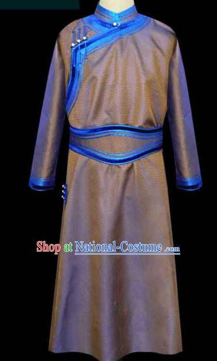 Chinese Mongolian Minority Emperor Mongol Long Robe Mongolia Prince Clothing Ethnic Traditional Costumes Complete Set