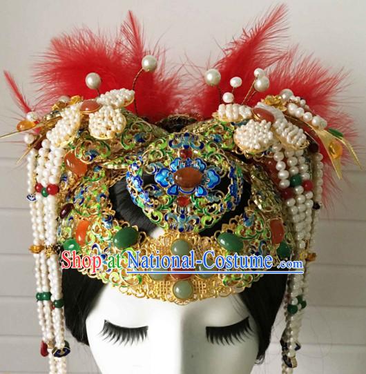 Chinese Traditional Empress Headwear Princess Headdress Imperial Hairpiece Palace Hair Ornaments Royal Head Pieces Set