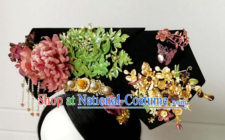 Chinese Traditional Empress Headwear Princess Headdress Imperial Hairpiece Palace Hair Ornaments Royal Head Pieces Set