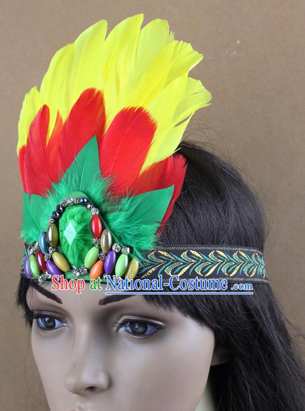 Handmade Feather Hair Pin Hair Accessory Headwear Hair Accessorie Head Dress Head Piece Jewel Set