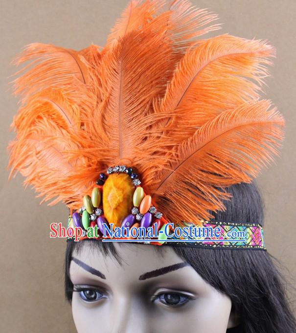 Handmade Feather Hair Pin Hair Accessory Headwear Hair Accessorie Head Dress Head Piece Jewel Set