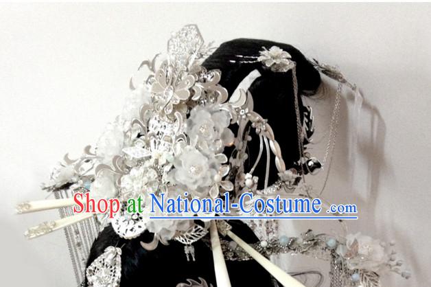 Chinese Traditional Empress Headwear Princess Headdress Imperial Hairpiece Palace Hair Ornaments Royal Head Pieces Set