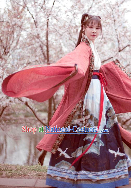 Chinese Clothes Classical Dance Drama Performance Hanfu Chinese Hakama Traditional Dress Quju Supreme Ancient Chinese Costume Complete Set