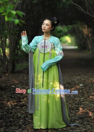 Chinese Clothes Classical Dance Drama Performance Hanfu Chinese Hakama Traditional Dress Quju Supreme Ancient Chinese Costume Complete Set