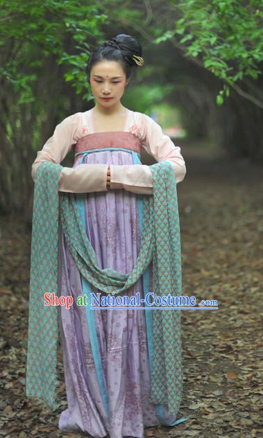 Chinese Clothes Classical Dance Drama Performance Hanfu Chinese Hakama Traditional Dress Quju Supreme Ancient Chinese Costume Complete Set