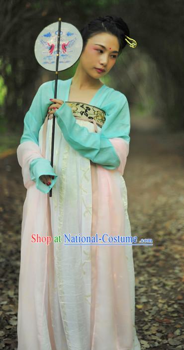 Chinese Clothes Classical Dance Drama Performance Hanfu Chinese Hakama Traditional Dress Quju Supreme Ancient Chinese Costume Complete Set