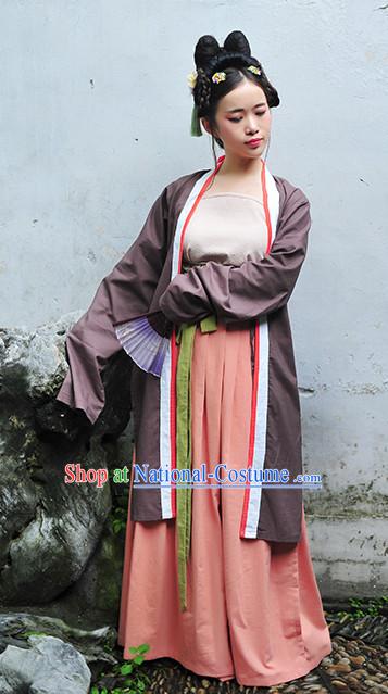 Chinese Clothes Classical Dance Drama Performance Hanfu Chinese Hakama Traditional Dress Quju Supreme Ancient Chinese Costume Complete Set